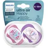 Avent Sucette Ultra Air 6-18m Mixte Love Pap Lot de 2