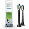 PHILIPS Sonicare W2 optimal white - Tête de brosse de rechange noire x2