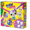 SES CREATIVE- BLOW AIRBRUSH PENS-CHATONS SURPRISE 3X, 14334, YELLOW S1