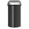 Poubelle Touch Bin 60 l noir mat Code H - Brabantia - Noir - Métal