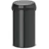 Brabantia Poubelle à couvercle basculant Brabantia Touch Bin 60 L noir