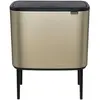 BRABANTIA Poubelle Bo Touch Bin - 3 x 11L - Metallic Gold
