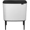 Brabantia 313509 Poubelle, Acier Inoxydable, Blanc, 31.5 x 54 x 68 cm