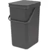 BRABANTIA Poubelle Waste Bin Sort & Go 16 L gris