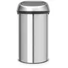 Poubelle à couvercle basculant Brabantia Touch Bin 60 L métal