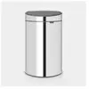 Brabantia TOUCH BIN NEW, 40L, SEAU INTERIEUR PLASTIQUE - BRILLIANT STEEL 112881