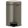 Brabantia Poubelle à pédale Newicon 3 l platinum Code A - - Gris - Métal