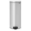 BRABANTIA Poubelle a pédale New Icon 30 L gris métallisé Brabantia