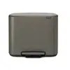 BRABANTIA Poubelle à pédale Bo -11 + 23 L - Platinum
