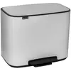 BRABANTIA Poubelle à Pédale Bo 3 Seaux Blanc