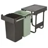 Poubelle de tri encastrable Brabantia Sort & Go 2 x 15 L vert clair