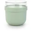 Brabantia - Pot à Encas Make & Take 0.5L - avec Récipient à Garnitures à Visser (180 ml) - Étanche - Grande Ouverture - Convient pour le Congélateur, le Lave-Vaisselle & le Micro-Ondes - Jade Green