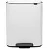 Poubelle à pédale 2x30l blanc Brabantia 211447
