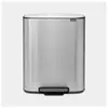 brabantia - poubelle à pédale 2x30l matt steel - 211461