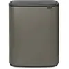 brabantia - poubelle 2x30l platinium - 221521