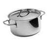 BK Profiline Casserole en Acier Inoxydable de 20 cm/4 litres avec Couvercle, Convient pour Induction, Four et Grilloir jusqu'à 230°C, Durable et Empilable, Lavable au Lave-Vaisselle, Sans PFAS, Argent