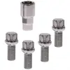 Carpoint CARPONIT 4 Écrous antivol conique modèle G - M14 x 1,5 - Chrome