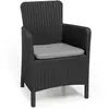 ALLIBERT BATH & DESIGN Keter Chaise de salle à manger de jardin Trenton Graphite 408946