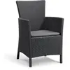 Allibert - iowa Fauteuil de jardin aspect rotin tressé Gris