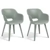 Allibert Keter Chaises De Jardin Akola Lot De 2 Vert Vintage