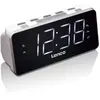 Radio réveil affiche digital Lenco CR-18 double alarme écran 1.8' blanc
