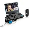 Lenco Lecteur DVD portable de 9 avec casque/USB et dispositif de suspension DVP-910BU Noir-Bleu