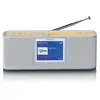 Radio DAB+ avec Bluetooth® 5.0 Lenco PDR-046GY Bambou-Blanc
