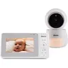 Alecto Babyphone avec caméra,grand écran couleur 4,3 et veilleuse DVM2043 Blanc