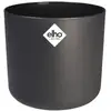 Elho Cache pot de fleur rond en polyéthylène gris anthracite Ø 30 cm