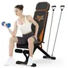 Banc de Musculation Pliable BIGZZIA - dossier réglable en 8 positions ...