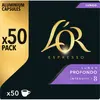 Pack de 50 capsules café L'Or Espresso Lungo Profondo Intensité 8