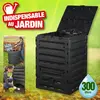 Nature Composteur en Plastique Noir 300L