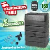 Nature Baril d'eau de pluie 168 L Anthracite
