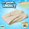 Liner seul Gris pour piscine bois Océa diamètre 4,30 x 1,20 m - Ubbink