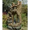 Fontaine de jardin Kalloni vieux troncs d'arbre avec éclairage LED -