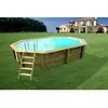 Piscine Bois TONGA UBBINK Allongée en Kit 610X400x120 cm Liner Sable