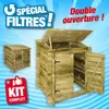 Coffre de rangement pour filtration UBBINK Classic en bois traité autoclave