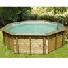 Ubbink Piscine bois Océa 4,30 x 1,20 m - Liner gris -