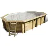 Piscine bois Océa 5,50 x 3,55 x 1,20 m - Liner gris - Ubbink TU