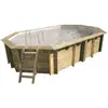 Piscine bois Océa 6,10 x 4,00 x 1,30 m - Liner gris - Ubbink TU