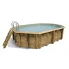 Ubbink Piscine bois Azura 4,00 x 3,00 x 1,20 m - Liner beige - Ubbink