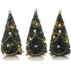 Luville Sapins de noël miniatures LED - Lot de 3