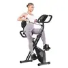 Vélo d'appartement pliant BIGZZIA, Roue d'inertie de 2,5 kg, 8 niveaux...
