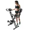 Vélo d'appartement Pliable Dossier BIGZZIA, 8 Niveaux de Résistance Ma...