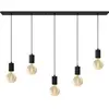 Calex | Pendule | 2-rings E27 | 1330x140x25mm | Mat Zwart