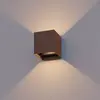 Calex applique d'extérieur LED Cube, Up&Down, hauteur 10cm, brun
