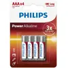Pile alkaline Philips aaa - lr03 1,5v (emballage 4 unit) ø10,5x44,5mm
