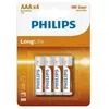 PHILIPS Piles R03 / AAA Longlife - 1,5 V - Pack de 4