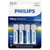 PHILIPS Piles LR6 / AA Ultra Alcaline - 1,5 V - Pack de 4