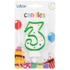 Bougie anniversaire COLORéE chiffre 3